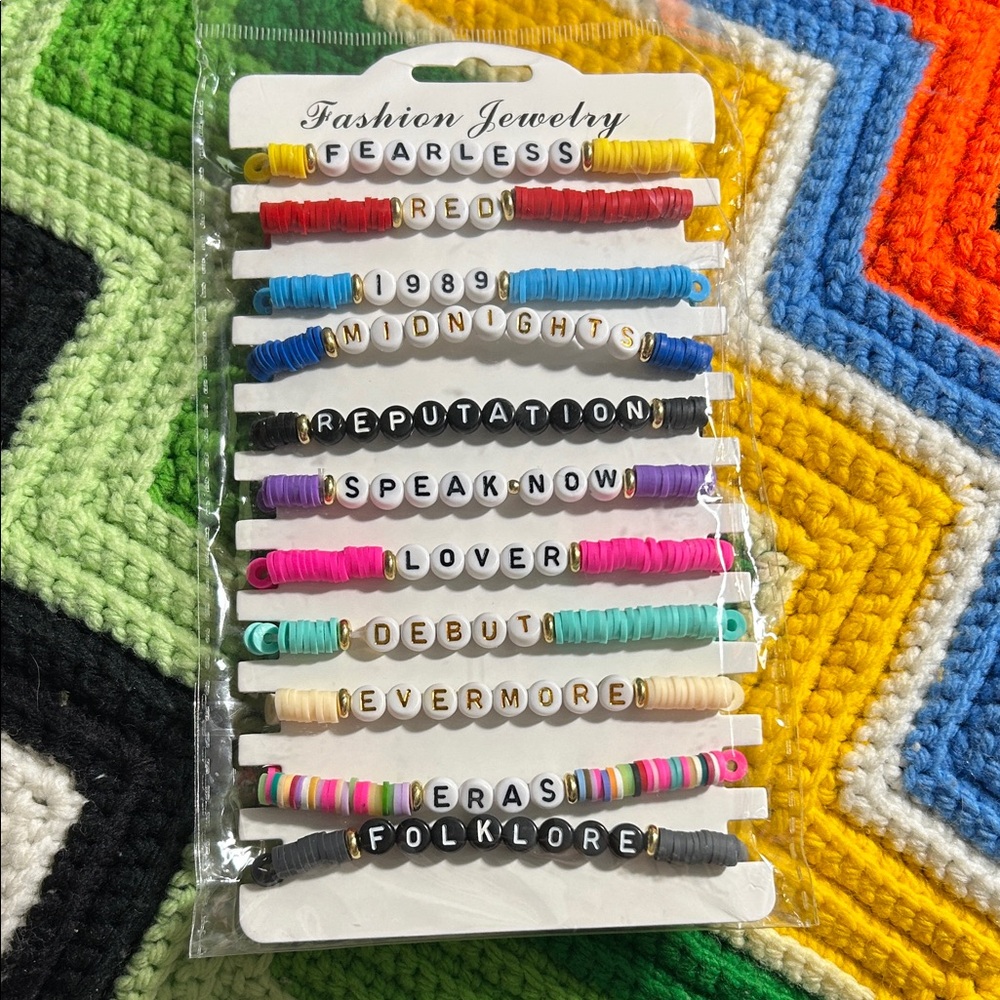 Taylor swift colorful song lyric brackets set of 11